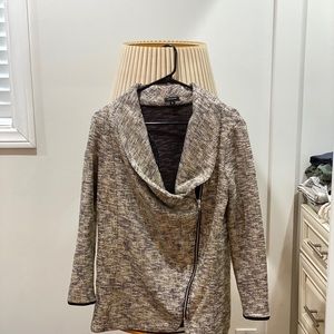 Stella & Dot metallic tweed Moto Jacket